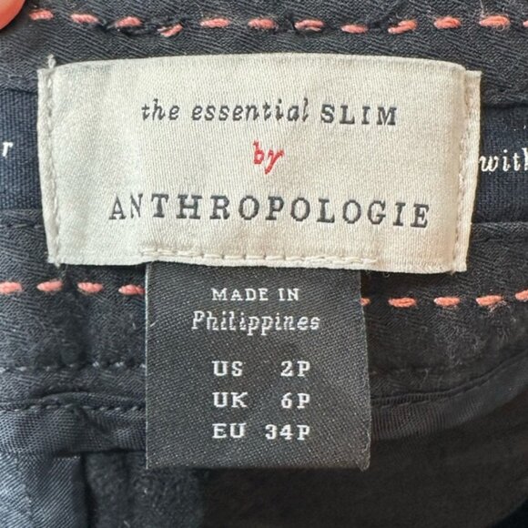 Anthropologie Essential Slim Leg Jacquard Trouser Size 2 Petite - Picture 5 of 8